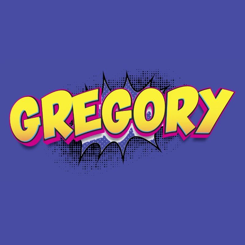 Gregory Custom Name Comic Book Style Pop Art,