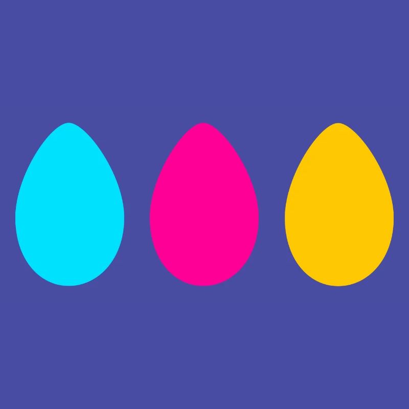 Three Easter eggs