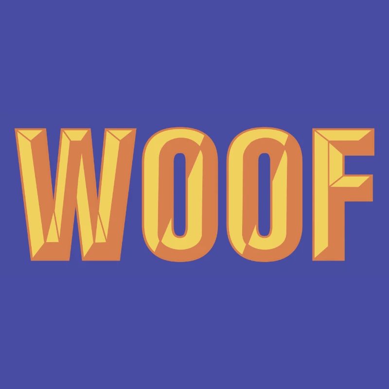 Conception de texte biseauté Woof