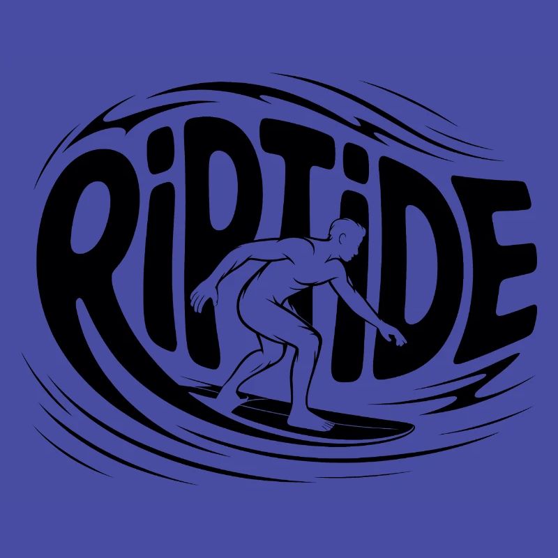 Riptide - Logo de surfeur cool
