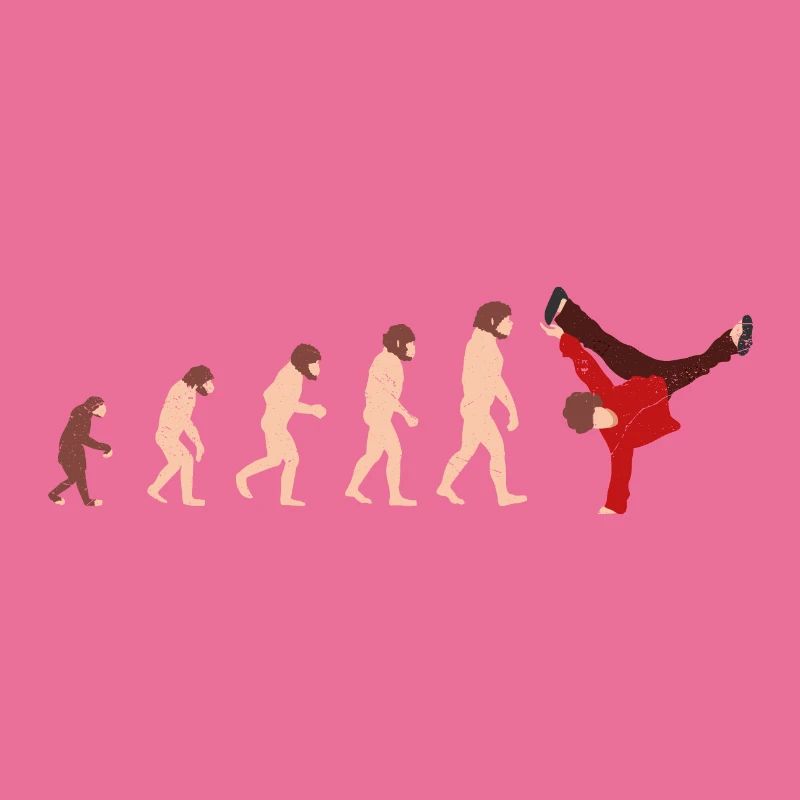 Evolution Breakdance Lustige Geschenkidee