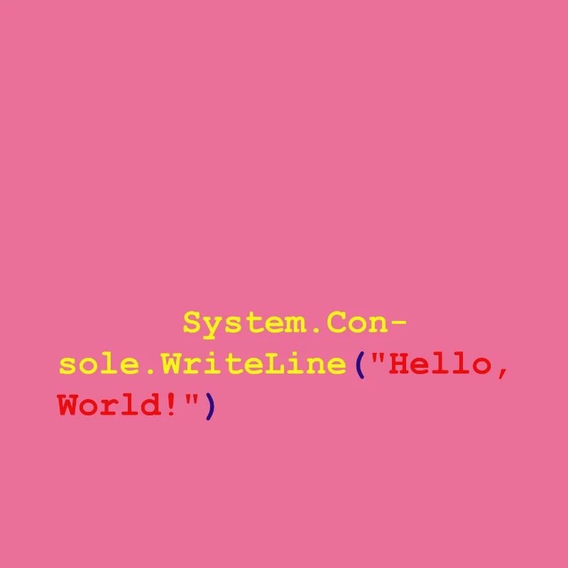 Programme cadeau pour les développeurs Hello World C # Sharp