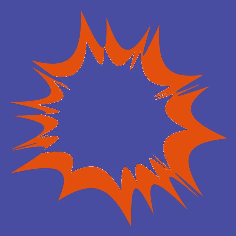 Comic speech bubble explosion