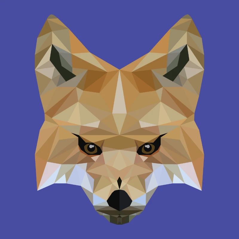 Low Poly Art Fox - Gift Idea