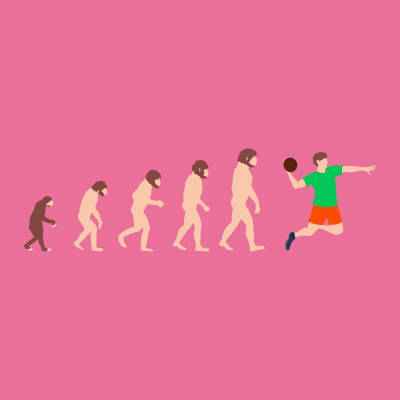 Evolution Handball Player Lustige Geschenkidee