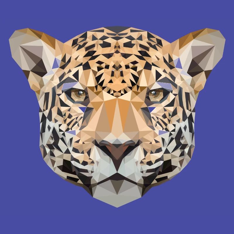 Leopard head polygon leopard head geometric
