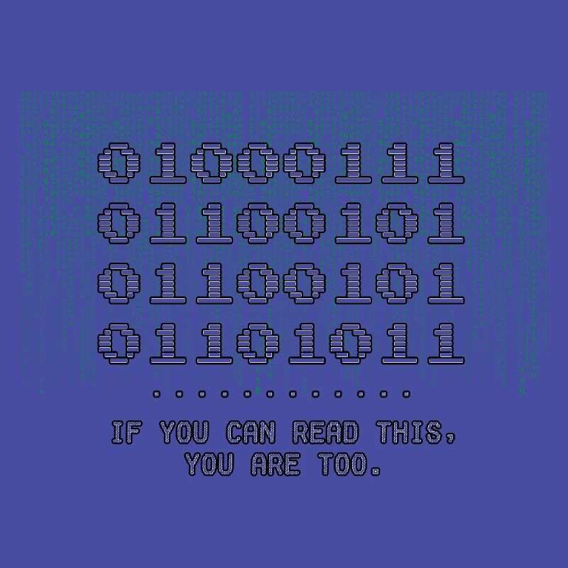 Geek Tee - Geek word in Binary Code for Funny Nerd