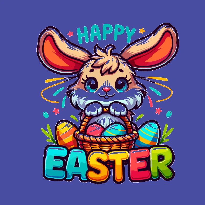 Happy Easter - Easter Bunny Illustration