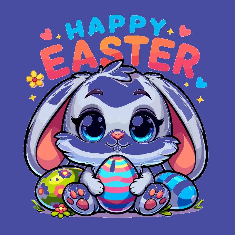 Happy Easter - Easter Bunny Illustration