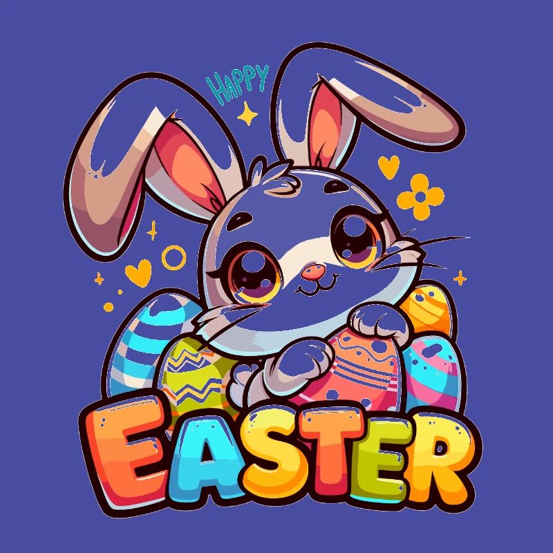 Happy Easter - Easter Bunny Illustration