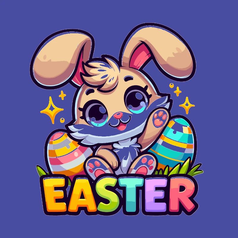 Happy Easter - Easter Bunny Illustration
