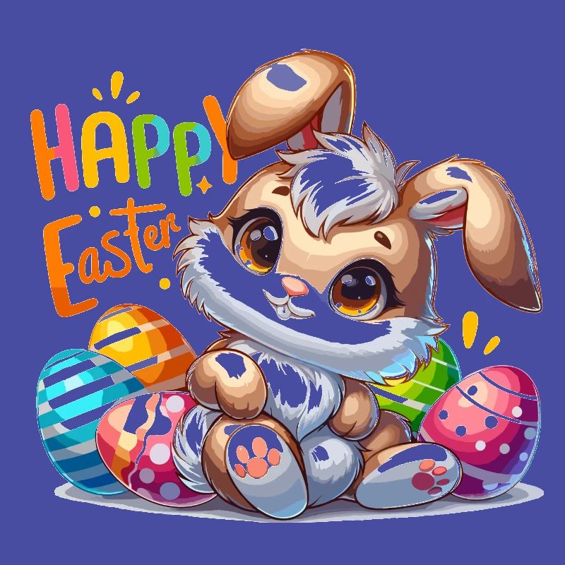Happy Easter - Easter Bunny Illustration