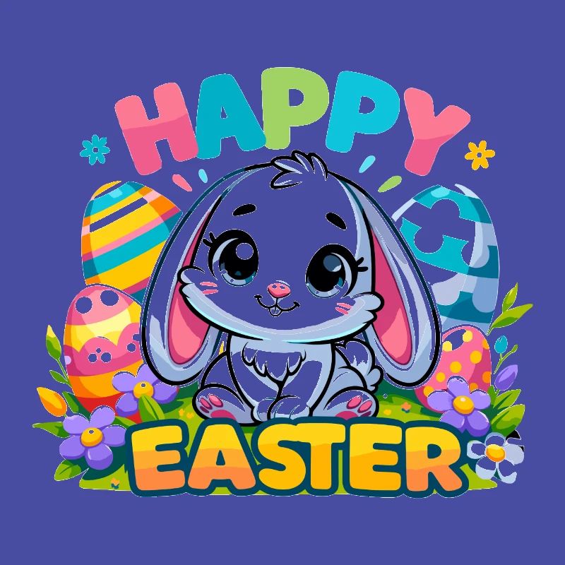 Happy Easter - Easter Bunny Illustration