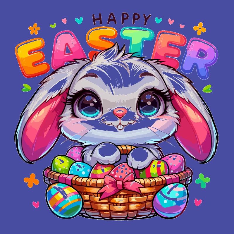 Happy Easter - Easter Bunny Illustration