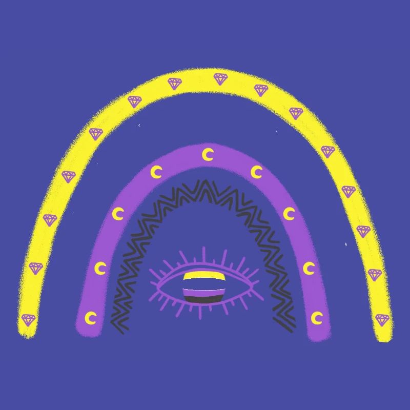 LGBTQ Nonbinary Rainbow Nonbinary Pride