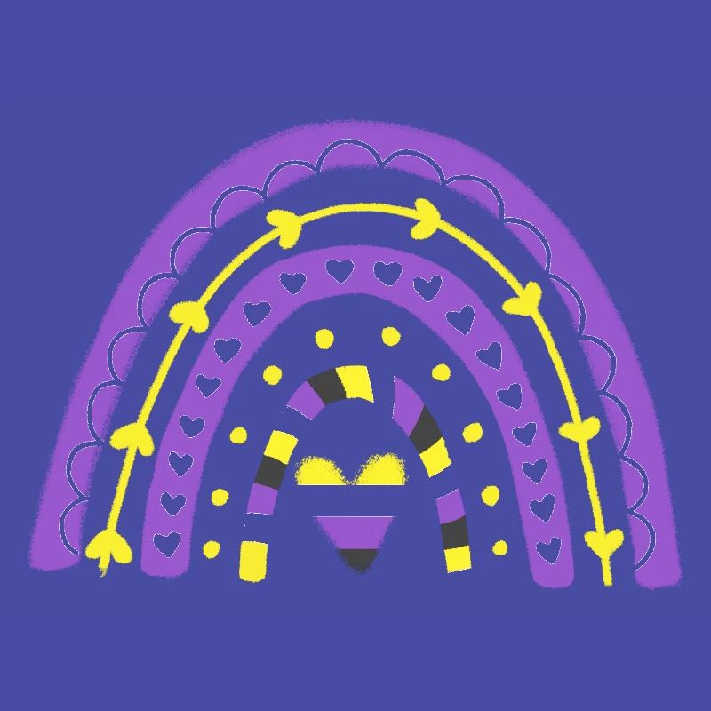 Nonbinary Pride Boho Rainbow