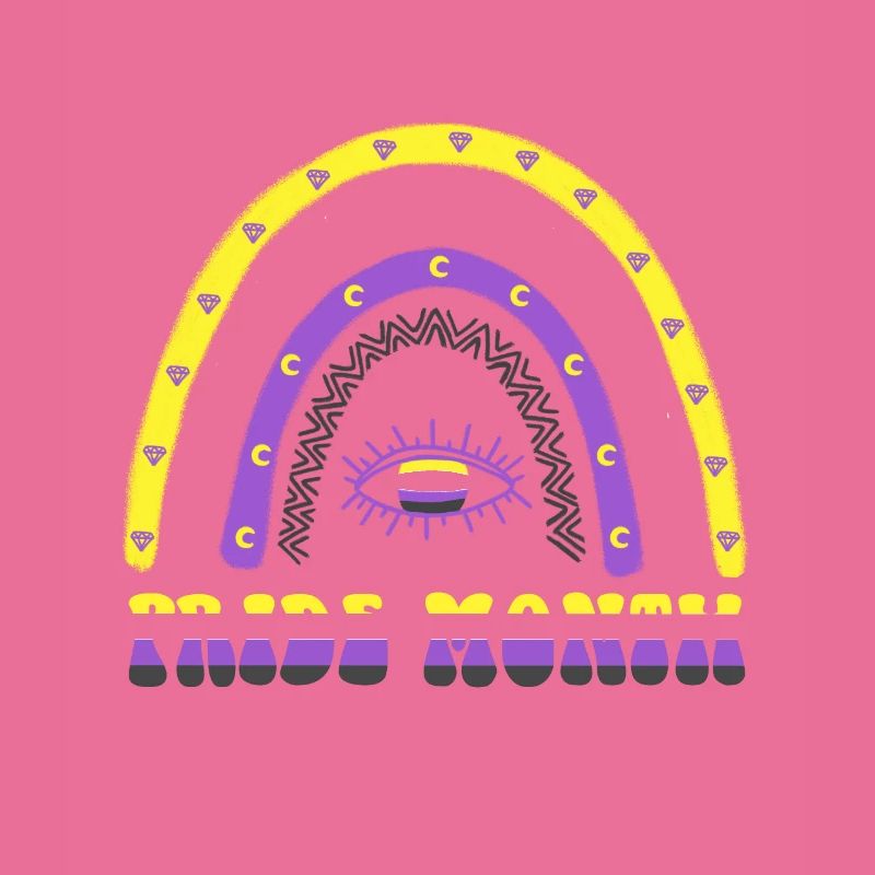 Boho Regenbogen Happy Pride Month Nonbinary