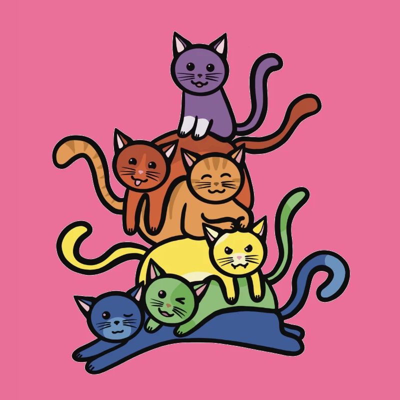 Rainbow Cats Stack