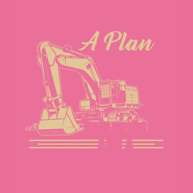 Construction worker · Construction site · Excavator · No plan