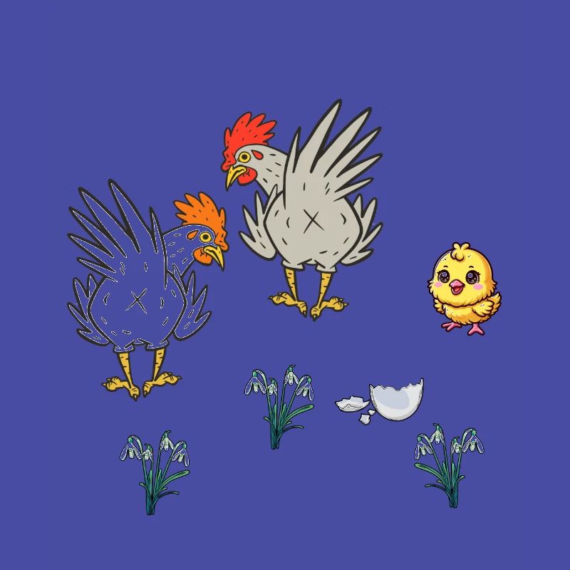 Chicken Chickens Poultry Chicks Spring Easter Child