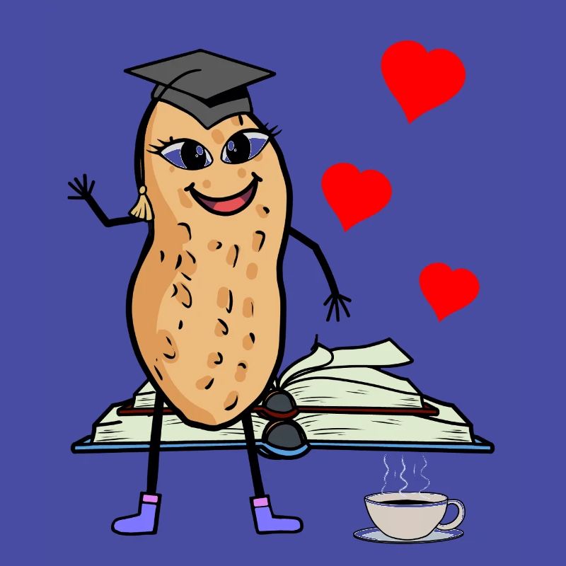 Erdnuss Studentin Studieren Studium Uni