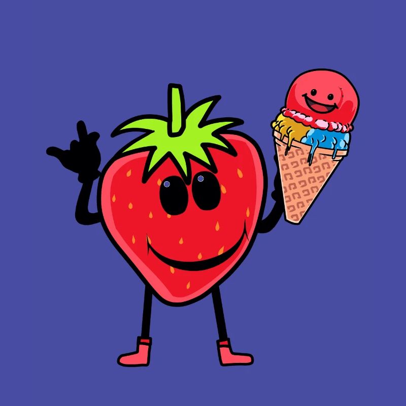 Erdbeerer Erdbeere Eis Eiscrem Eiskrem Kinder