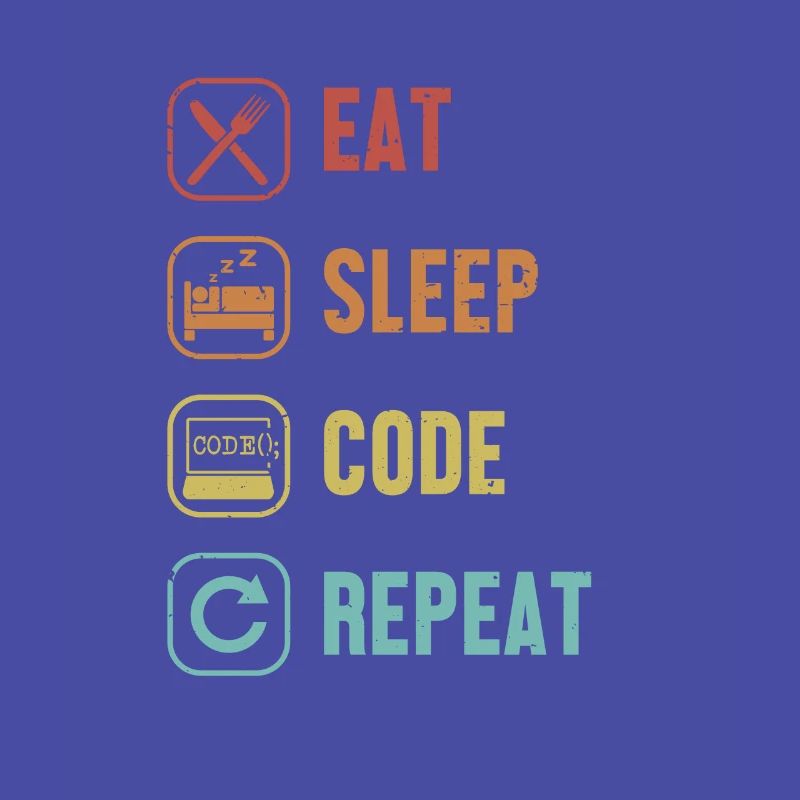 Eat Sleep Code Repeat Softwareingenieur Coder