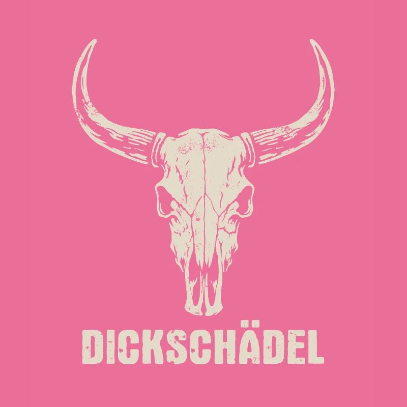 Stierkopf Schädel mit Hörnern - Dickschädel