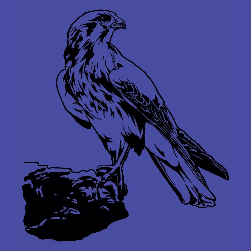 Falcon Bird Perched On Tree Cool Bird Lovers Gift