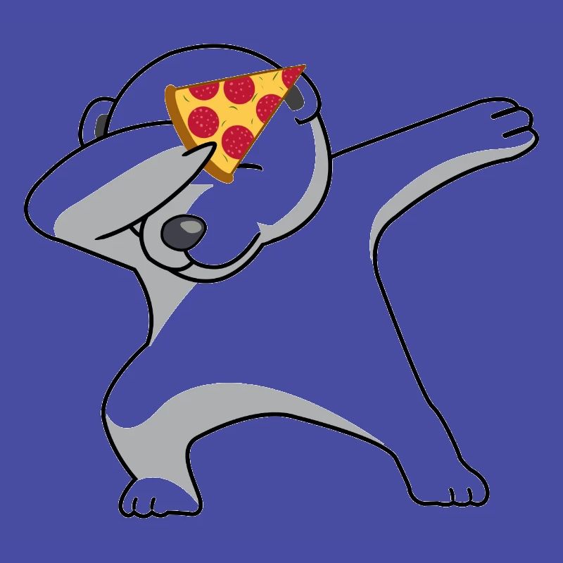 dab dabbing eisbär pizza fun geschenk bear polar