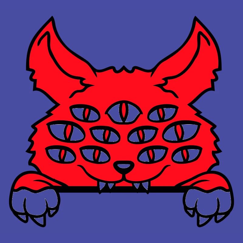 Cat Demon Many Eyes Devil Hell Evil Monster