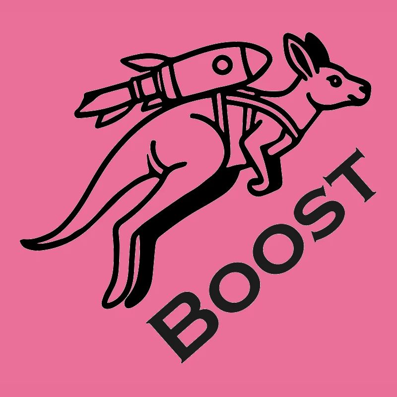Känguru mit Jetpack - Boost Design