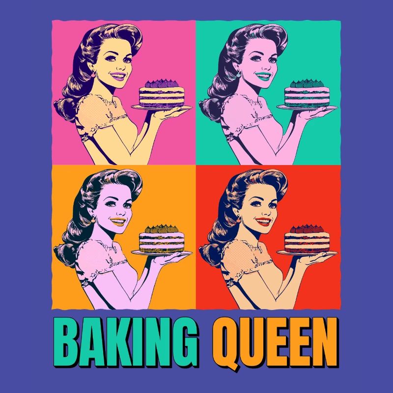 Cuisson Gâteau Cuisson Reine Cuisson Fée Boulanger Pop Art