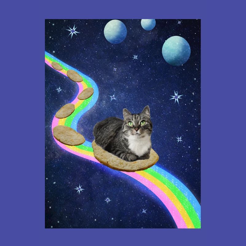 Chat mignon dans l’espace