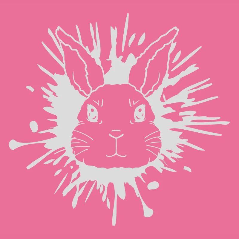 Éclaboussures de lapin éclaboussures de couleur