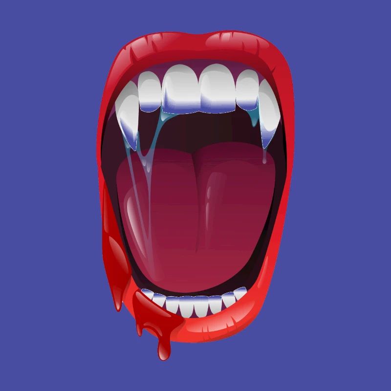 Vampire bite vampire and vampire teeth bite teeth blood