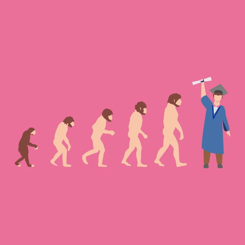 Evolution Abschluss Absolventen Bachelor Geschenk