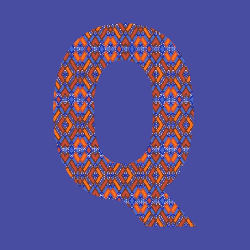 Monogram Letter Q- geometric pattern
