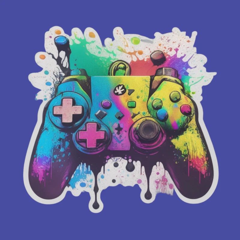 Gaming Controller Rainbow Splash