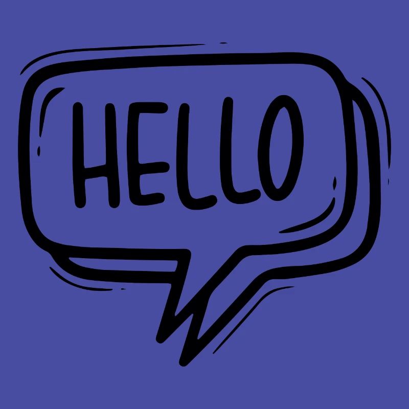 HELLO SPEECH BUBBLE GREETING SALUTATION WELCOME