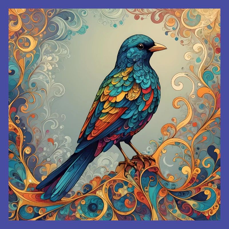 Bird Colored Rectangular