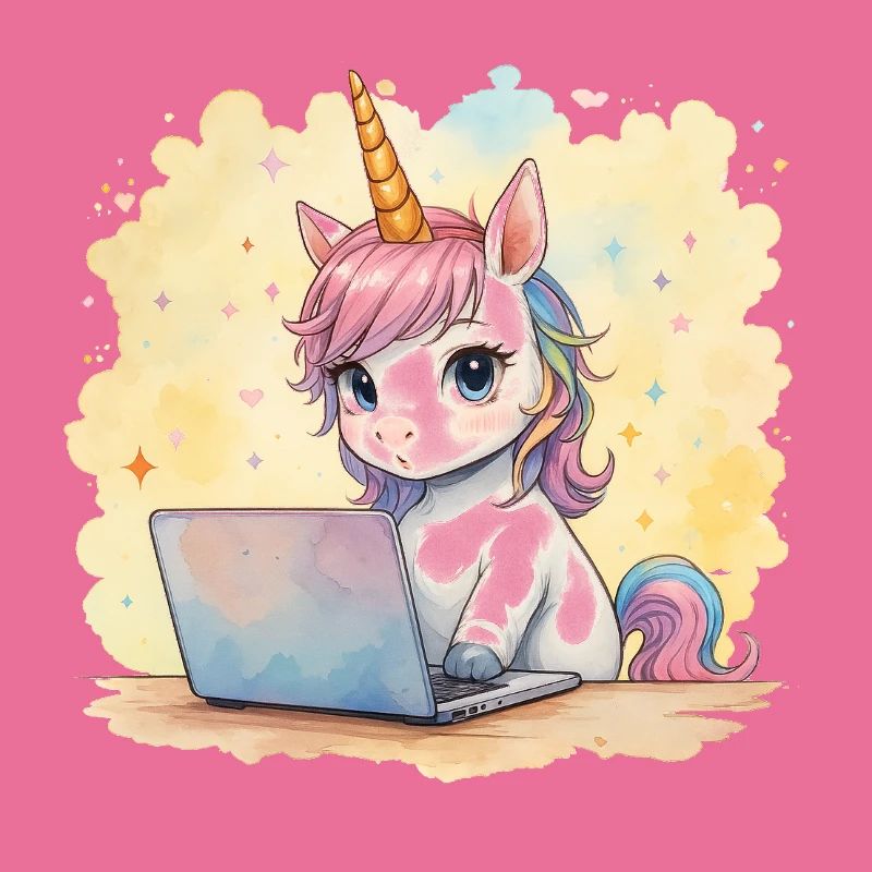 programmierendes Einhorn