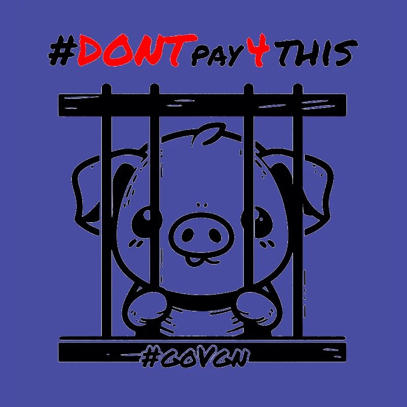 Schwein hinter Gittern Schwarz - Dont Pay for This