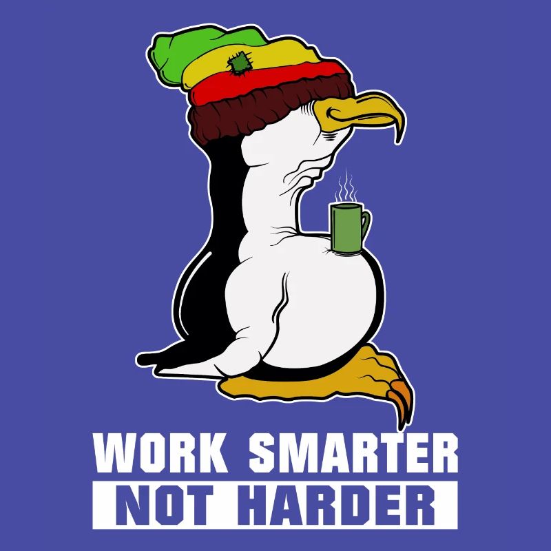 Linux penguin coffee break Rasta Informatik PC Nerd