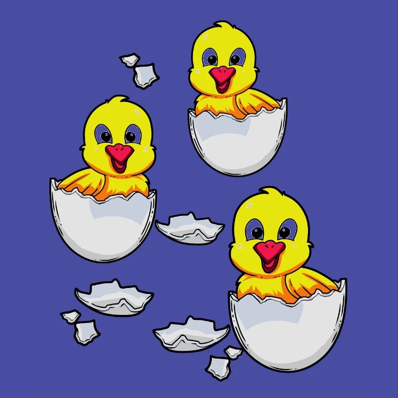 Eggshell chick Easter chicken farm egg