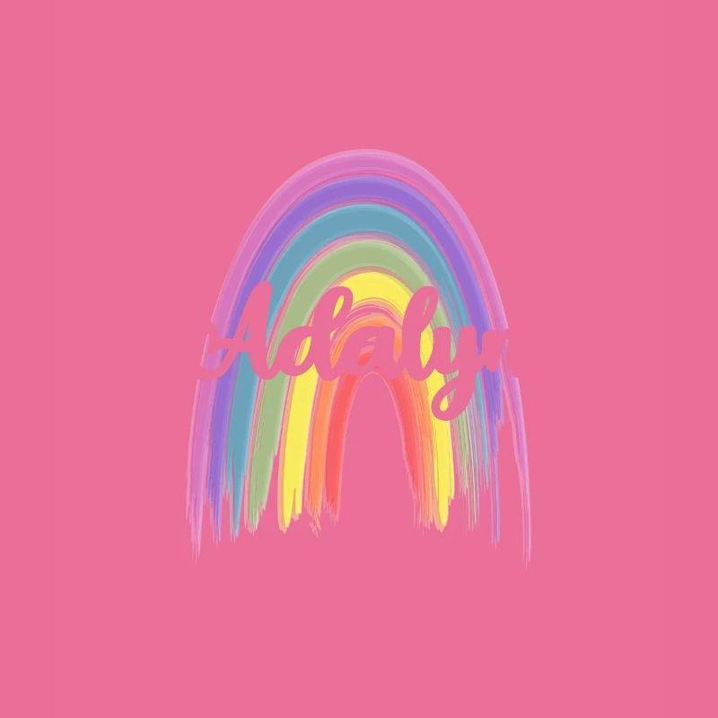 AALIYAH Rainbow Cursive
