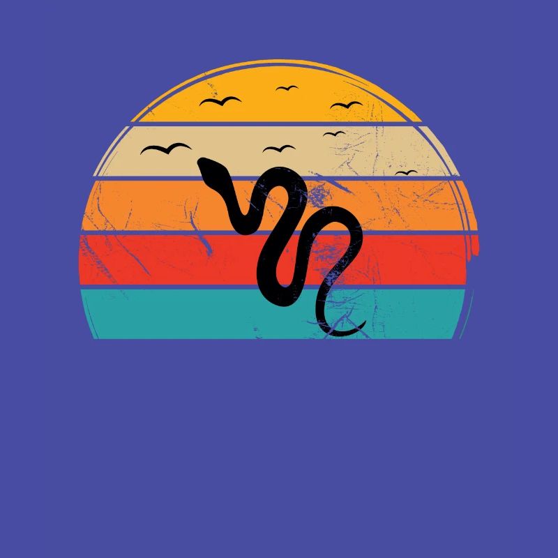 Snake Retro Reptile Python Idée cadeau