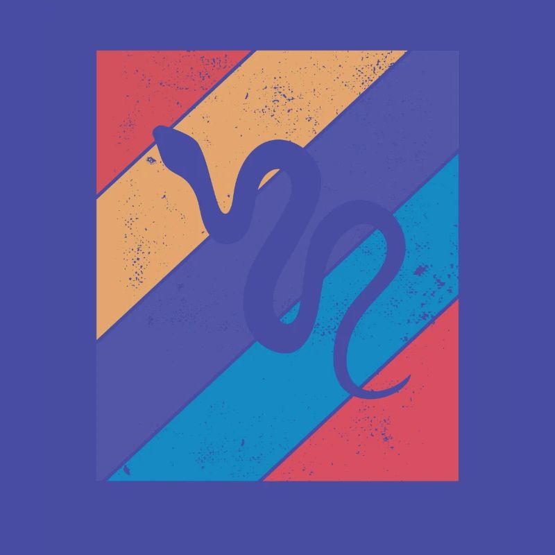 Snake Retro Reptile Python Gift idea