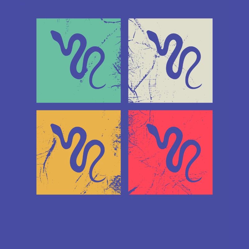 Snake Retro Reptile Python Idée cadeau