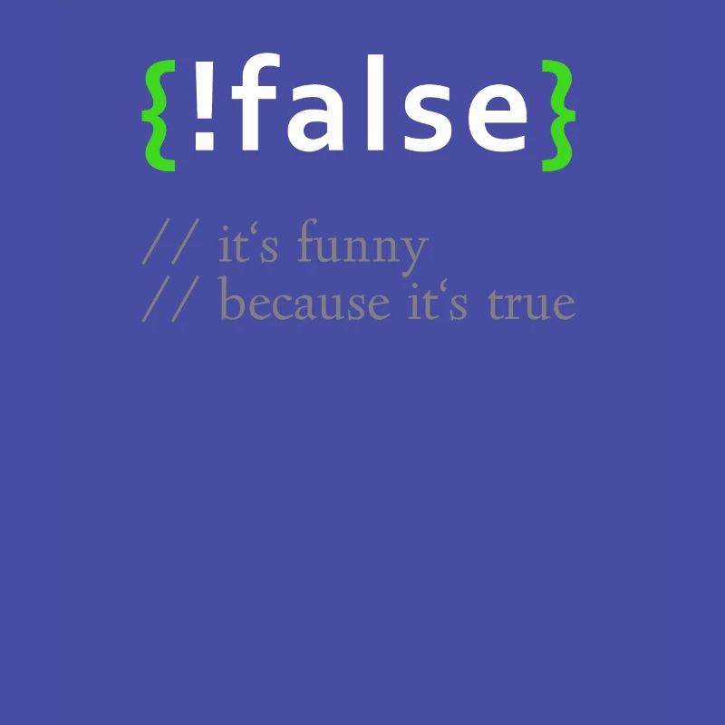 ! False - Lustige Codierung Programmierer Computerprogramm